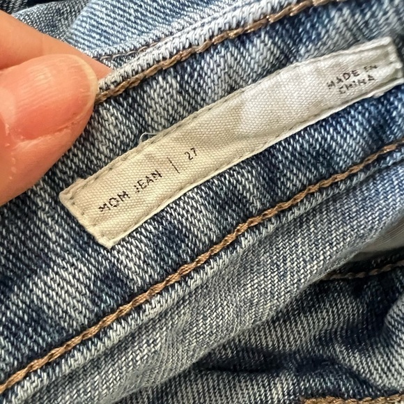 PACSUN Distressed High Rise Mom Jeans Medium Wash sz 27 - Picture 6 of 6